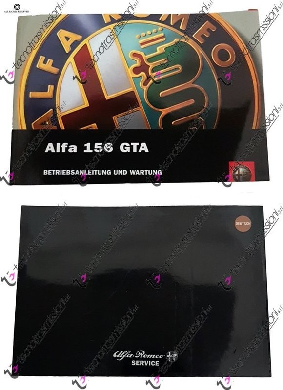 LIBRETTO USO E MANUTENZIONE ALFA ROMEO 156 GTA IN TEDESCO