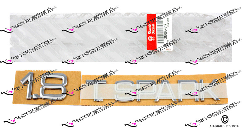SIGLA MODELLO ALFA ROMEO 156, GTV, SPIDER 1.8 TS SKU 60654817