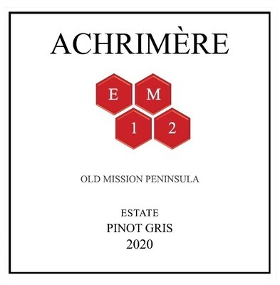 Achrimère EM12 Pinot Gris 2020…..4 Bottle Pack