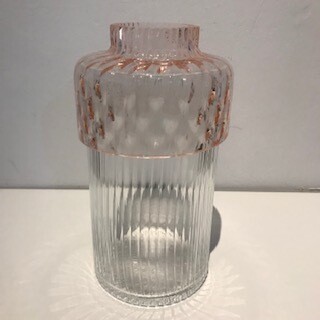 IVV Optic Vase with Pink Detail