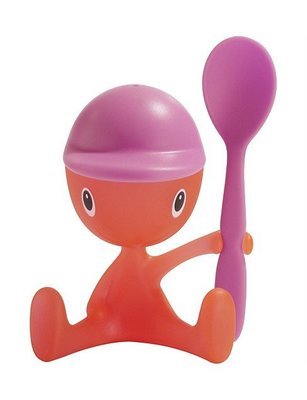 Alessi Cico Egg Cup and Spoon Pink