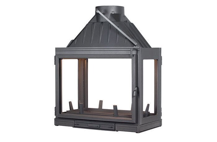 Seguin Multivision 8000 Four Sided Cast Iron Cheminee Fireplace