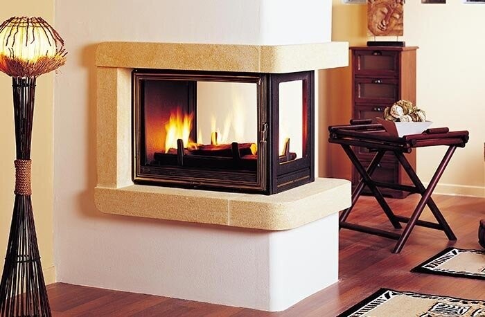Seguin Multivision 8000 Three Sided Cast Iron Fireplace