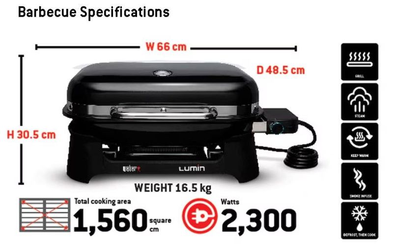Weber® Lumin® Electric Barbecue