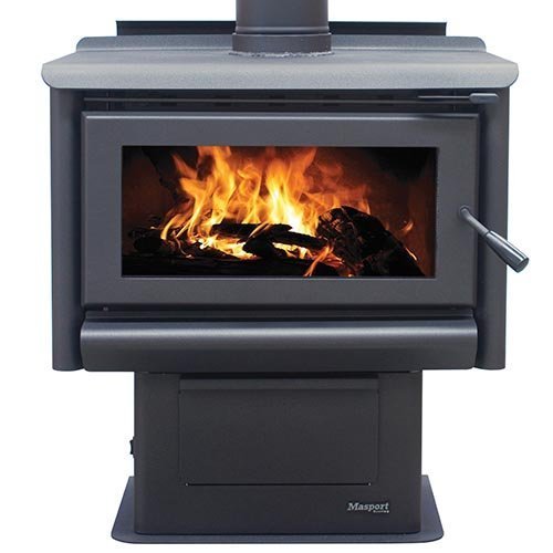 REDWOOD steel freestanding wood fire with integrated ashpan