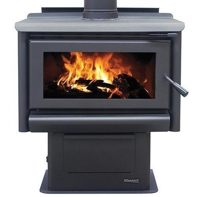 REDWOOD steel freestanding wood fire with integrated ashpan
