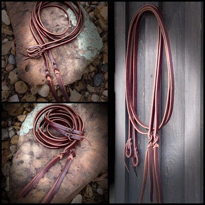 5/8" Split Reins with Poppers