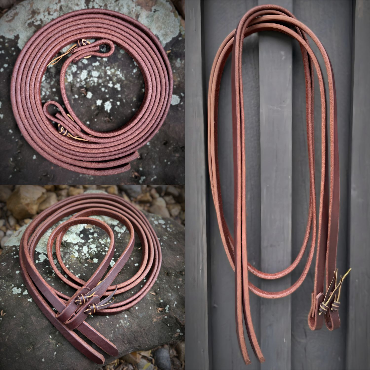 3/4&quot; Split Reins with Weighted Tails