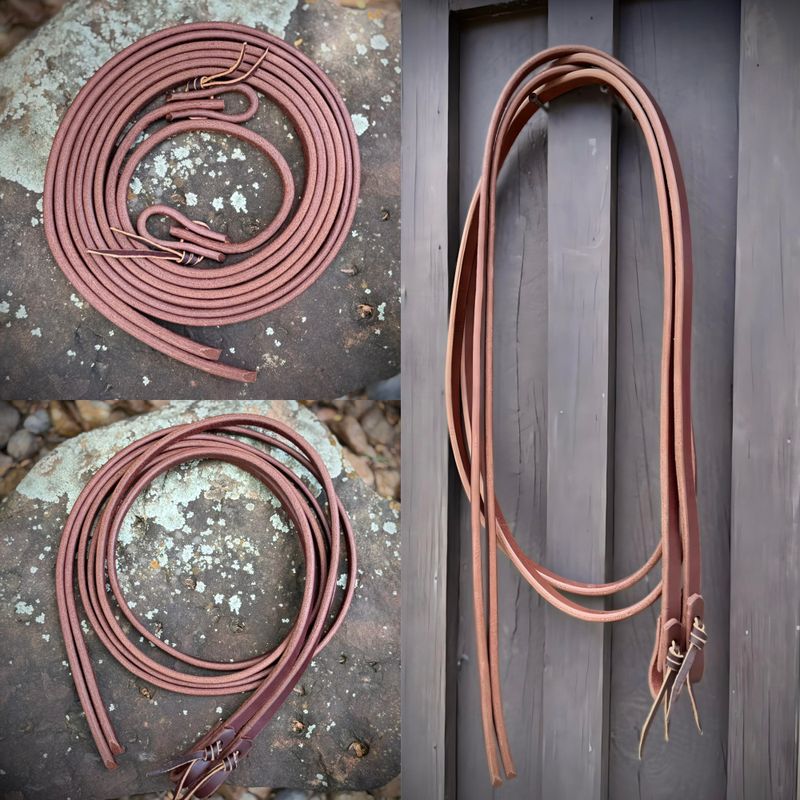 5/8" Split Reins with Weighted Tails