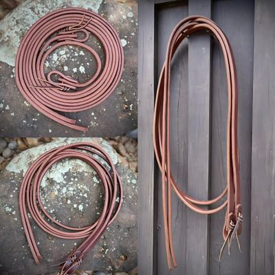 5/8" Split Reins with Weighted Tails