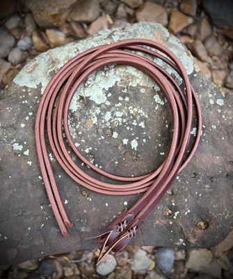 5/8" Split Reins with Weighted Tails