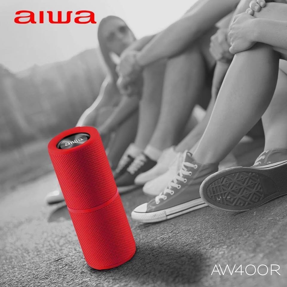 Speaker Aiwa AW-Q400R com Bluetooth/Mini Jack 3.5mm Bateria 2.200 mAh - Vermelho