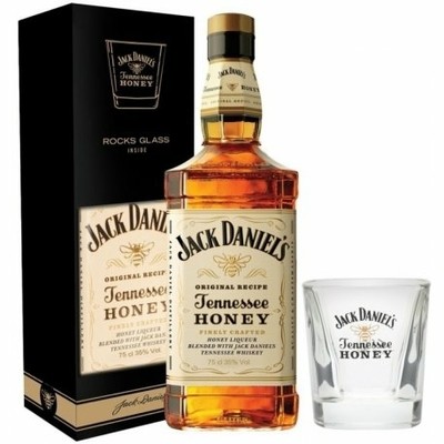 Whisky Jack Daniel's Original Recipe Tennessee Honey 750mL + 1 Copo