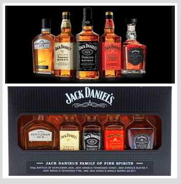 Jack Daniels miniaturas family 5x50ml