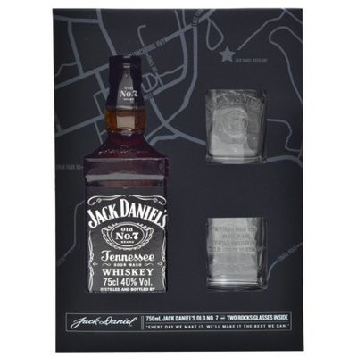 Whisky Jack Daniels 750 ml com 2 Copos