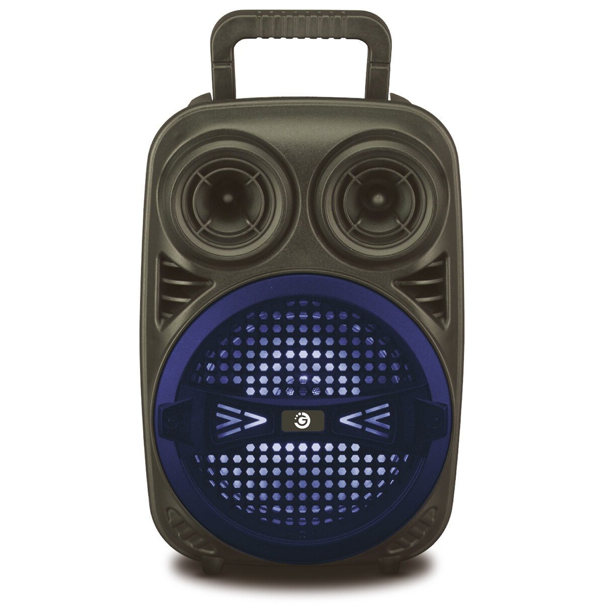 Caixa de som portátil com microfone , controle remoto , 8&quot; , 3600W Goldtech azul
