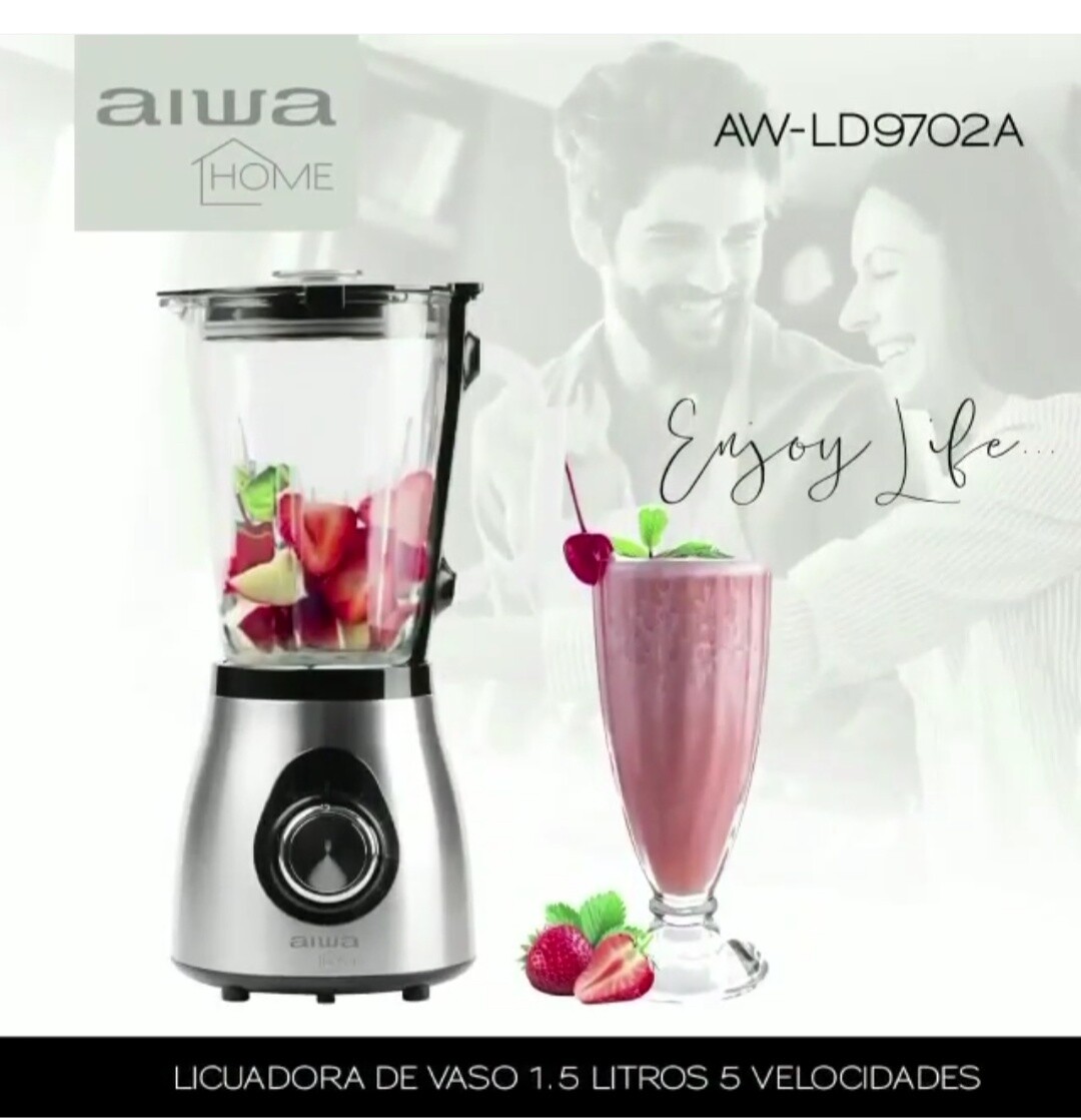 Liquidificador Aiwa 5 velocidades  copo de vidro