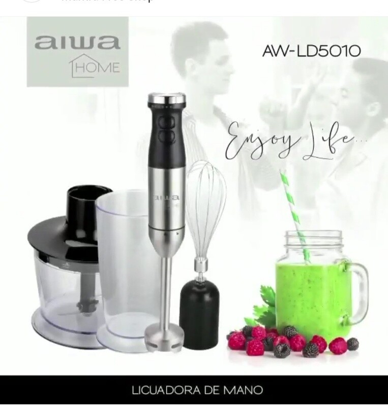 Mixer Aiwa portatil com acessorios AW-LD5010