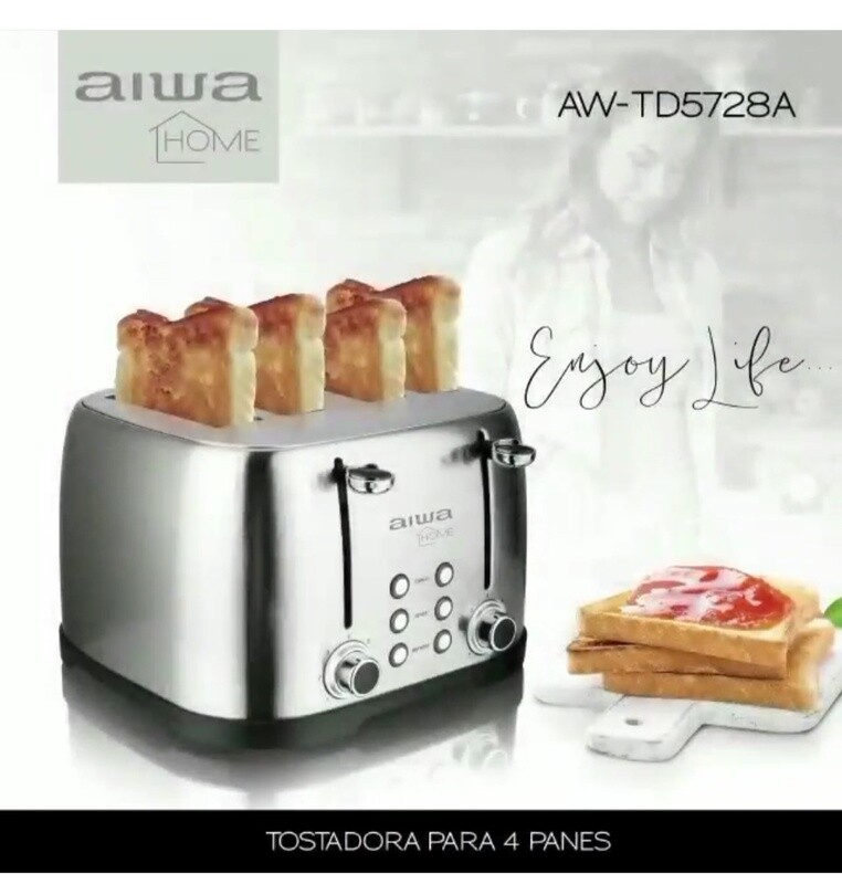 Torradeira Aiwa 4 paes AW-TD5728R