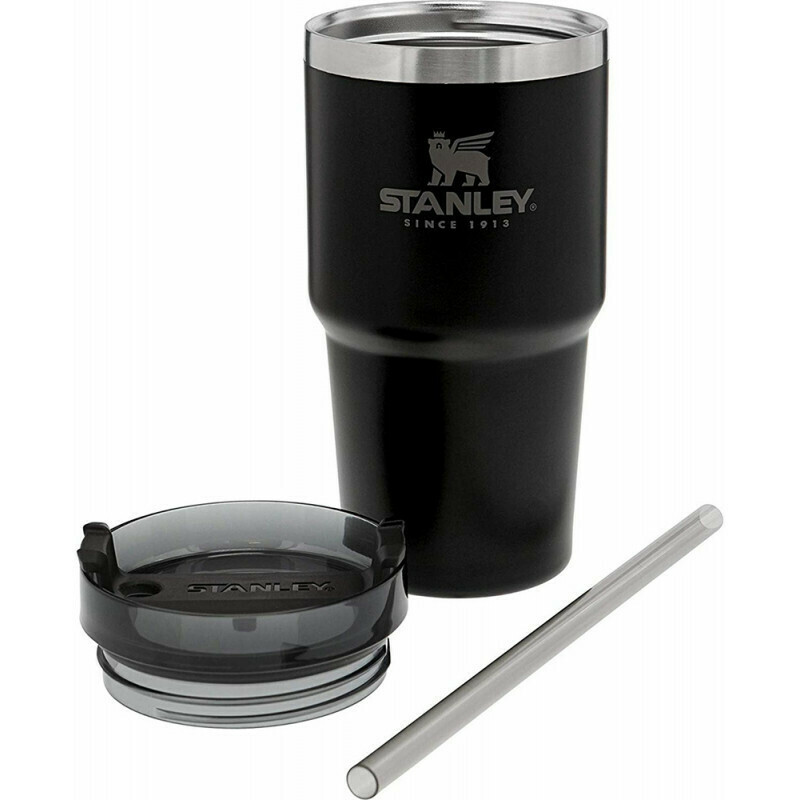 Copo com canudo Térmico Stanley Adventure  (591mL) Preto Fosco