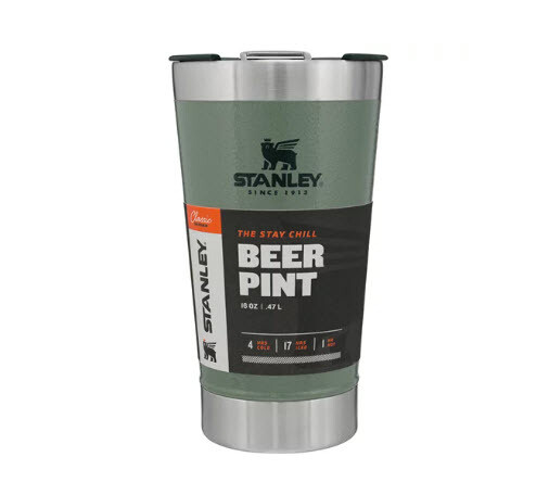 Copo térmico de cerveja  com abridor Stanley verde