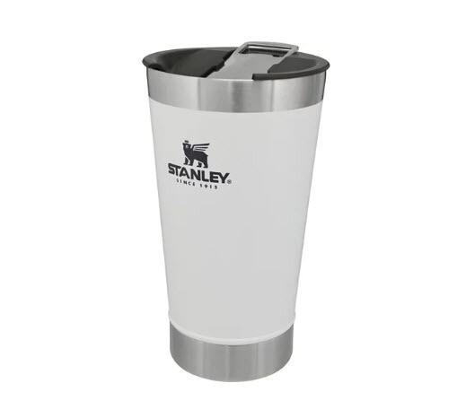 Copo térmico de cerveja  com abridor Stanley branco