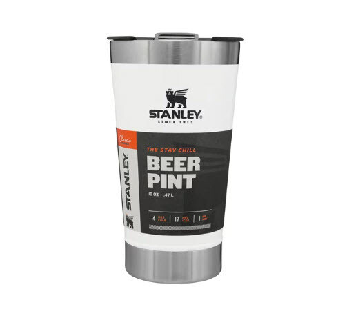 Copo térmico de cerveja  com abridor Stanley branco