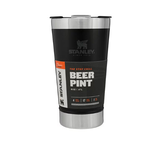Copo térmico de cerveja  com abridor Stanley preto