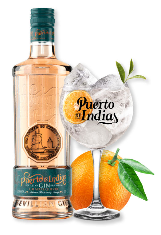 Kit Gin Puerto de Indias peach orange    + taça