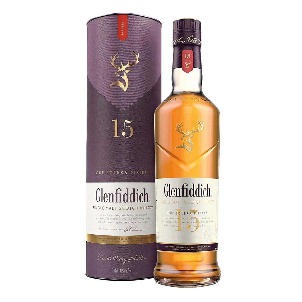 Whisky Glenfiddich 15 Anos – Single Malt, 750ml.