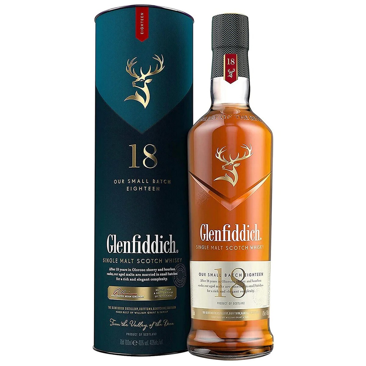 Whisky Glenfiddich 18 Anos – Single Malt, 750 Ml.