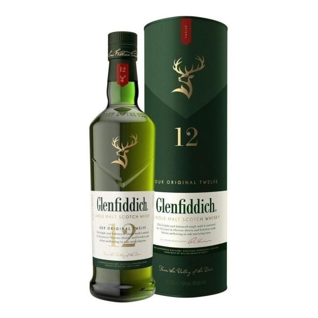Whisky Glenfiddich 12 Anos – Single Malt, 750 Ml.