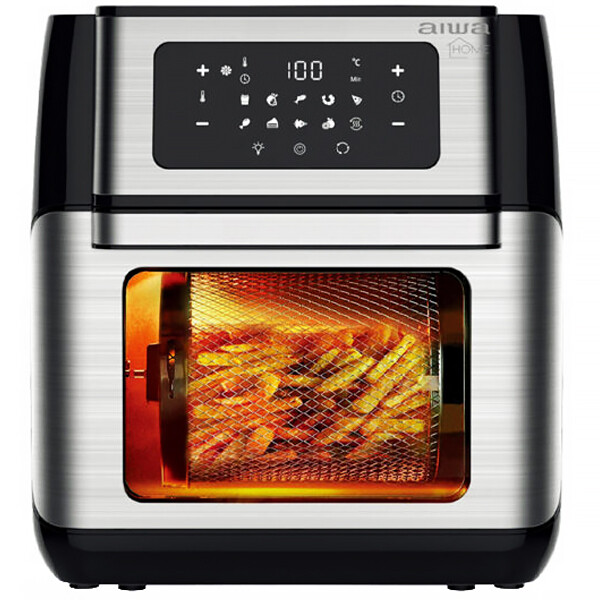Freidora Eléctrica Aiwa AW-OT10 1.500 watts 220V ~ 50 / 60 Hz - Negra / Plata