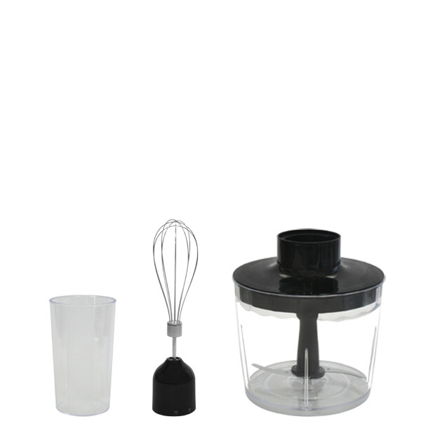 Mixer Aiwa AW-LD5010 800 watts + Batidor de Varilla + Procesador de Alimentos 220V ~ 50 / 60 Hz - Preto / Prata