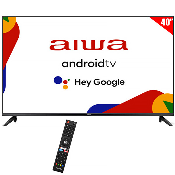 Smart TV LED 40" Aiwa  Full HD Android Google TV Wi-Fi y Bluetooth con Conversor Digital