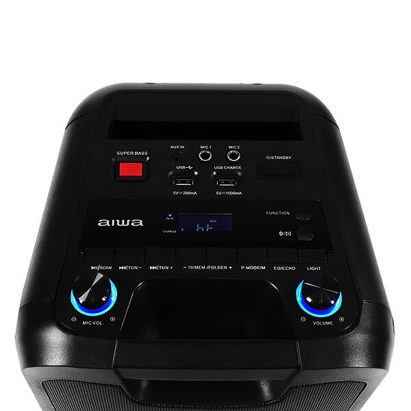 Caixa de som  Aiwa AWPOK6L 600 watts P.M.P.O con Bluetooth / USB / FM / Auxiliar