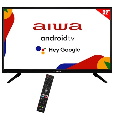 Smart TV LED 32" Aiwa  HD Android Google TV Wi-Fi y Bluetooth con Conversor Digital