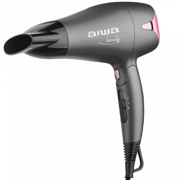 Secador de Cabelo Aiwa Beauty AW-THD1839 1.800 watts 220 - 240 V ~ 50 / 60 Hz - Gris / Rosa