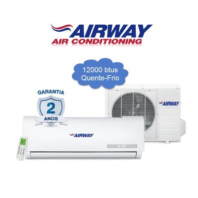 Ar Condicionado Airway 12000 Btus inverter quente e frio com Kit de cobre