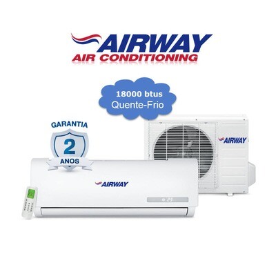 Ar Condicionado Airway 18000 Btus quente e frio com Kit 220V/60hz