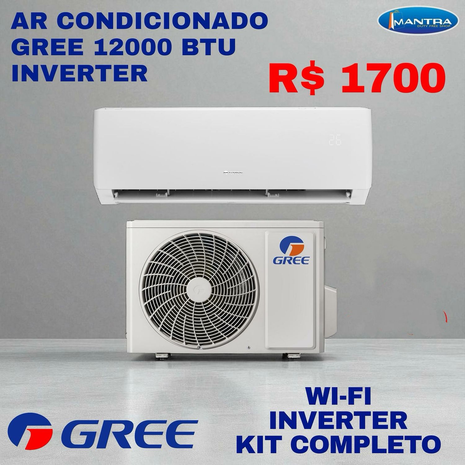 Ar condicionado Gree 12000 BTUs Inverter quente e frío
