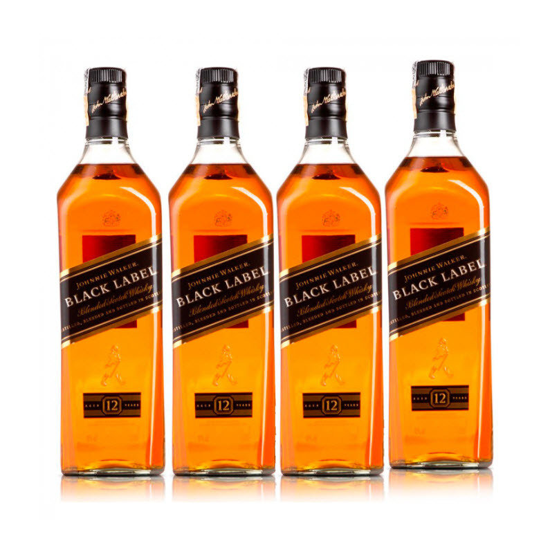 Whisky Johnnie Walker Black x 4