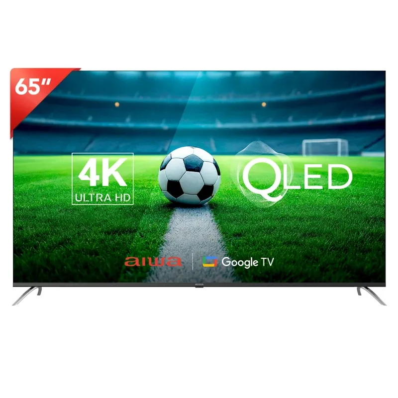 Smart TV LED 65" Aiwa  4K Ultra HD  Google TV Wi-Fi y Bluetooth con Conversor Digital