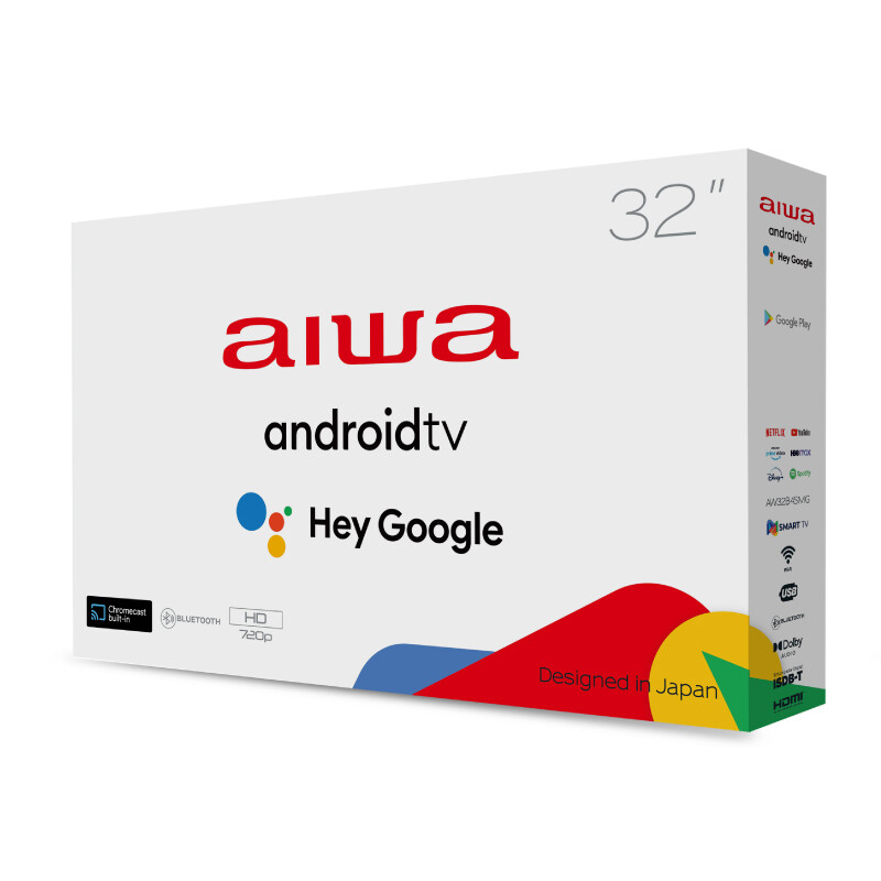Smart TV LED 32" Aiwa   Google TV Wi-Fi y Bluetooth con Conversor Digital