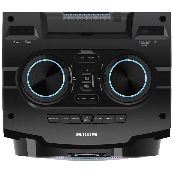 Caixa de Som Aiwa AWPOC10 10" 2.500 watts P.M.P.O com Bluetooth USB FM - Preta