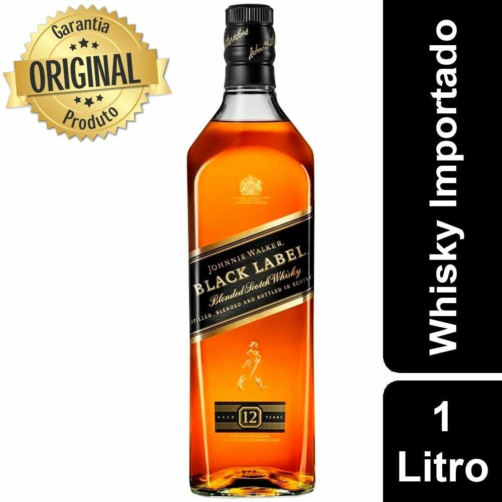 Whisky Johnnie Walker Black Label 12 Anos 1Litro