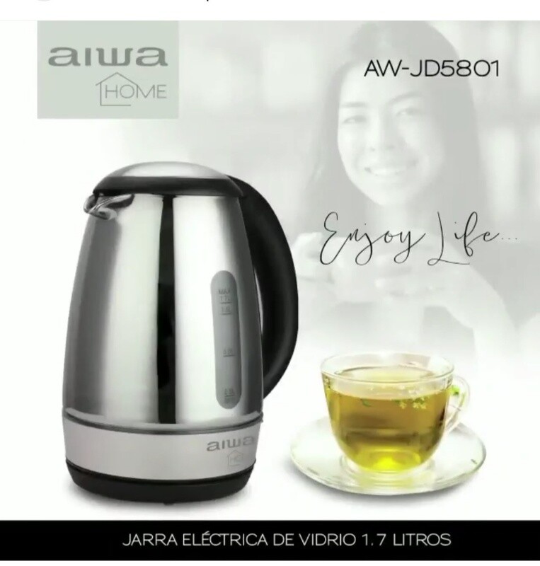 Jarra eletrica Aiwa de vidro 1.7 litros AW-JD5801