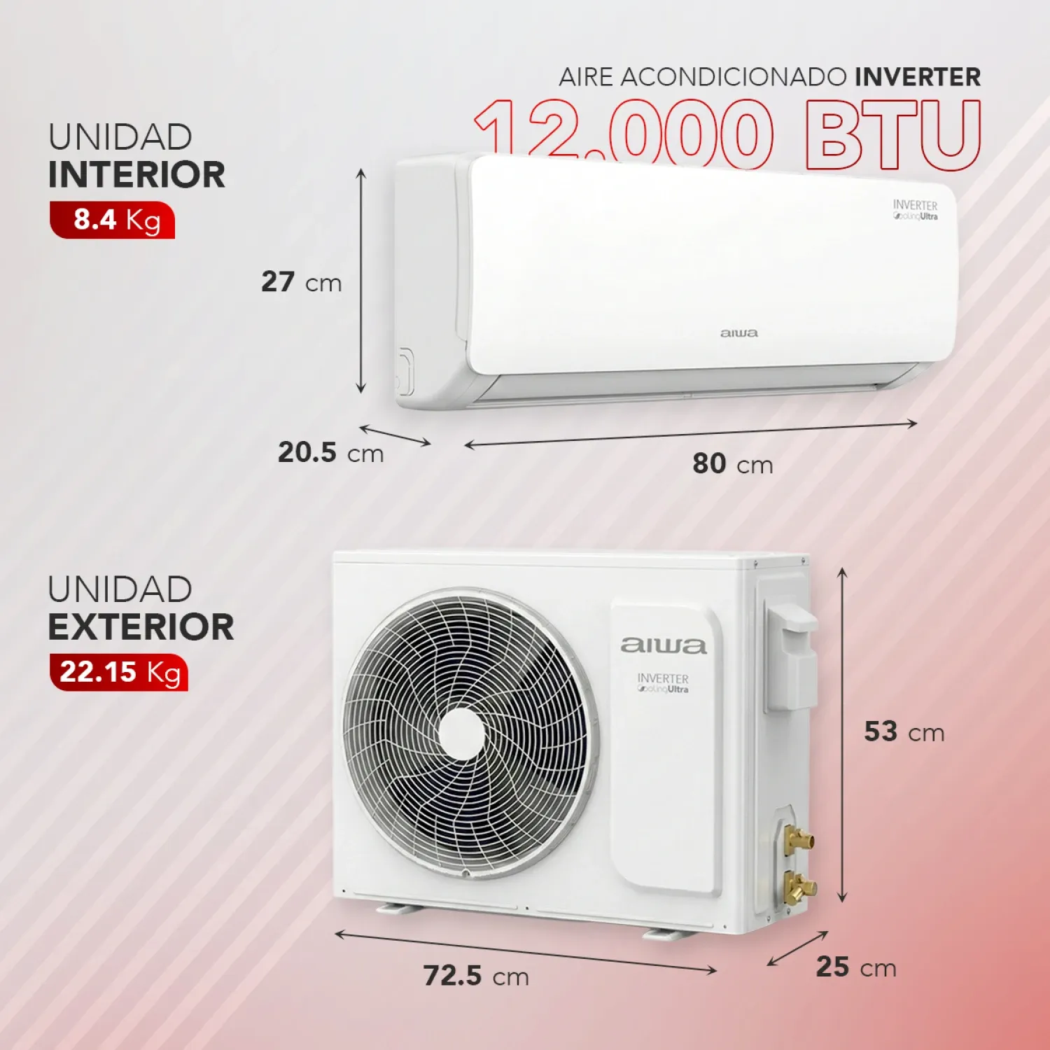 Ar condicionado Aiwa 12000 BTUs inverter  quente e frio 220/60HZ