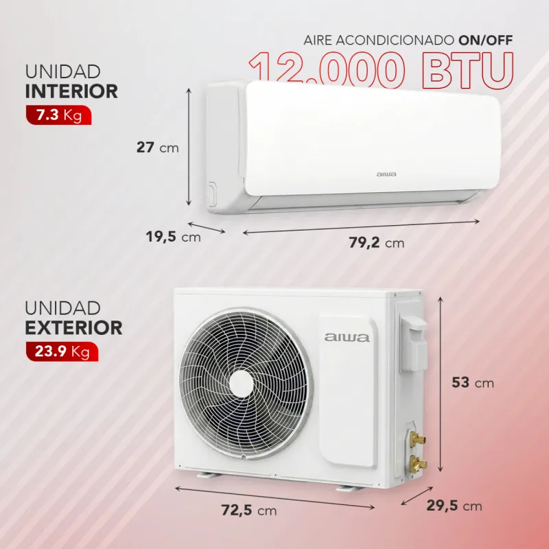 Ar condicionado Aiwa 12000 BTUs quente e frio 220/60HZ