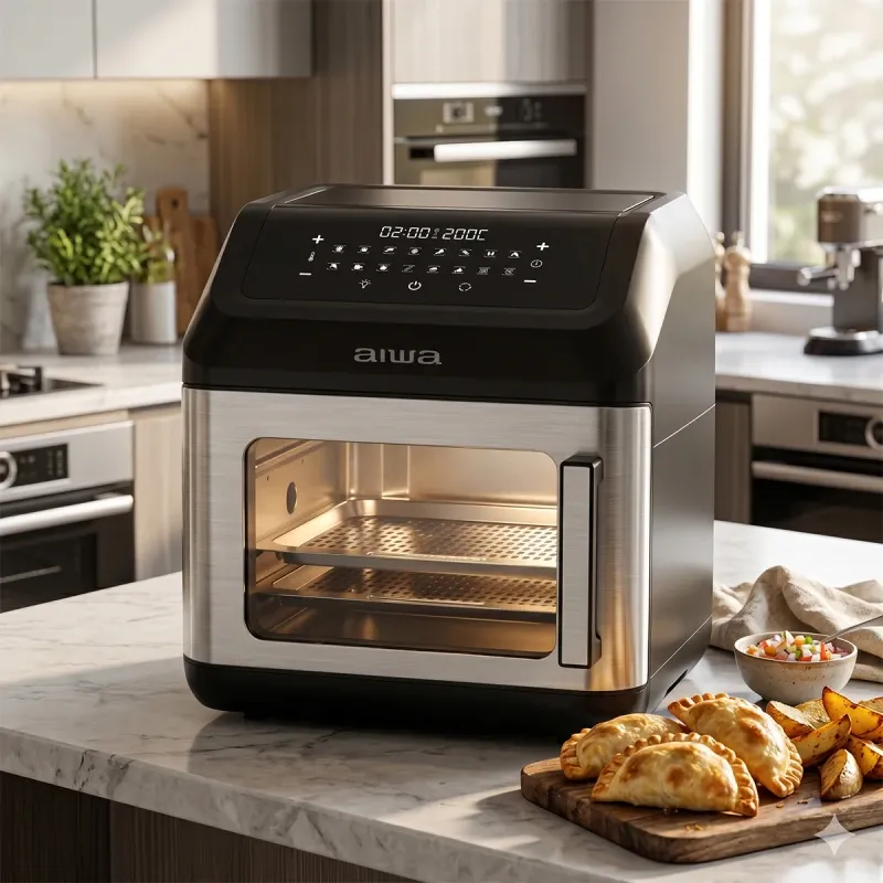 Fritadeira Elétrica + Forno Aiwa Home AWOT12 1.700 watts 12 Litros 220V ~ 50 60 Hz - Preto Prata
